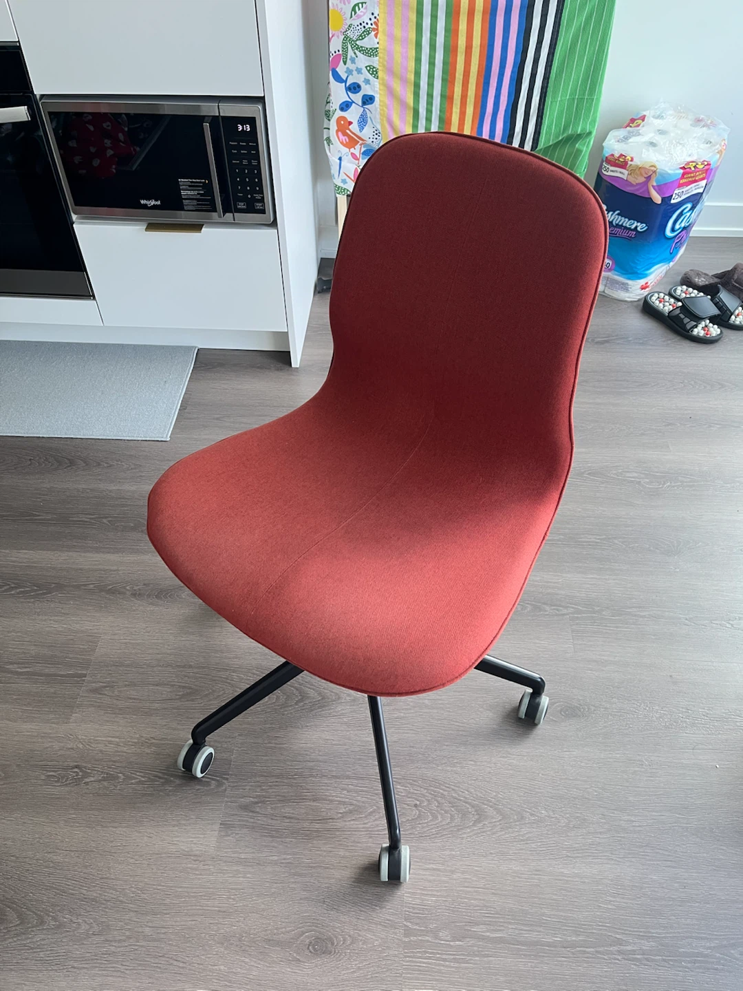 IKEA Red Office Chair with Wheels - photo 2