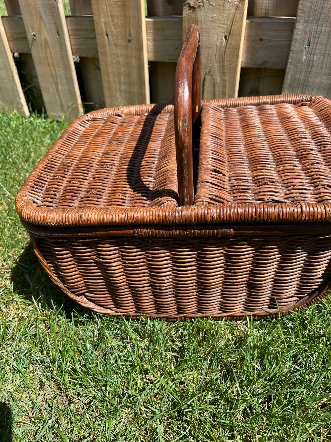Vintage P&G Wicker Picnic Basket - photo 4