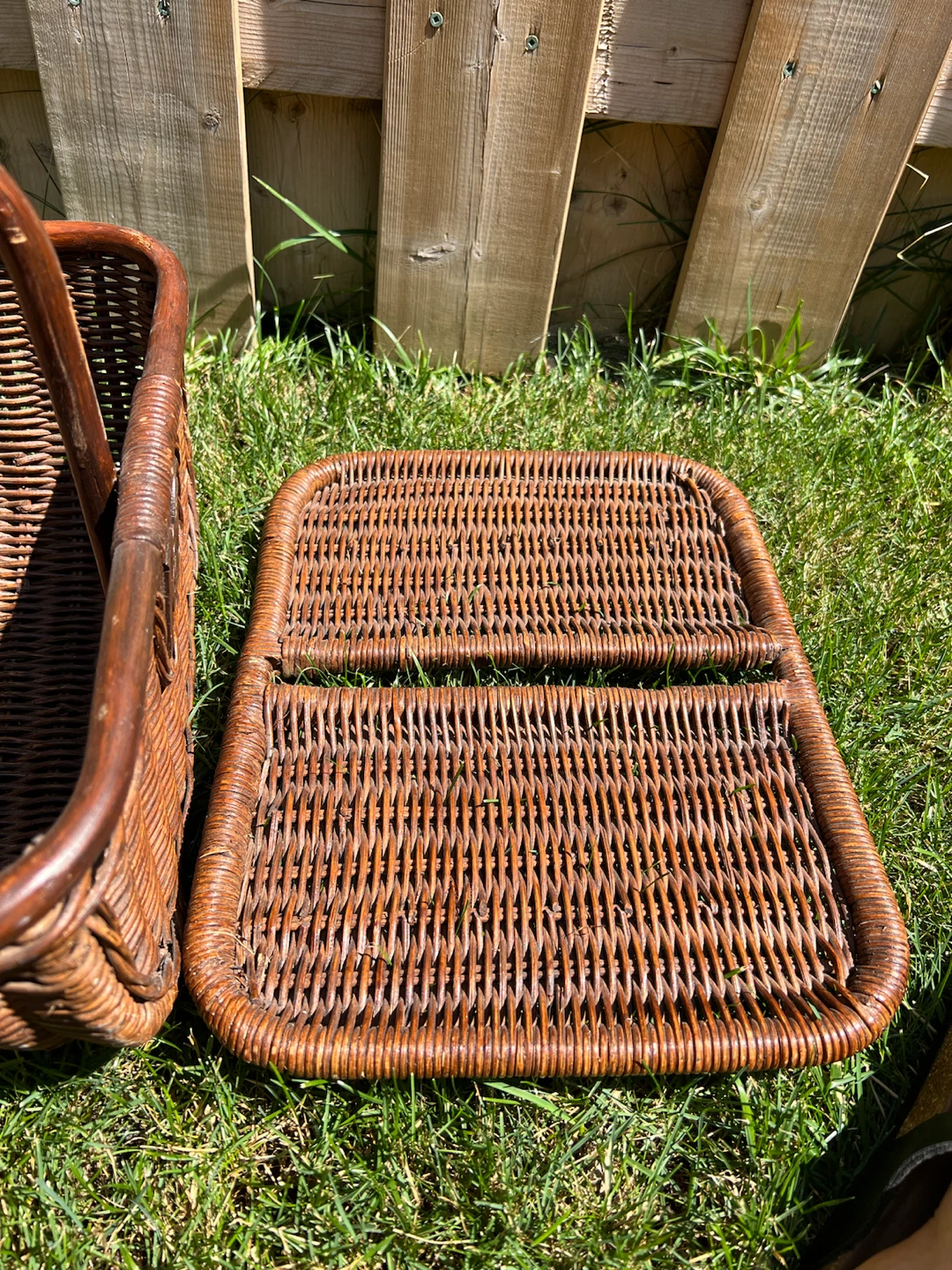 Vintage P&G Wicker Picnic Basket - photo 5