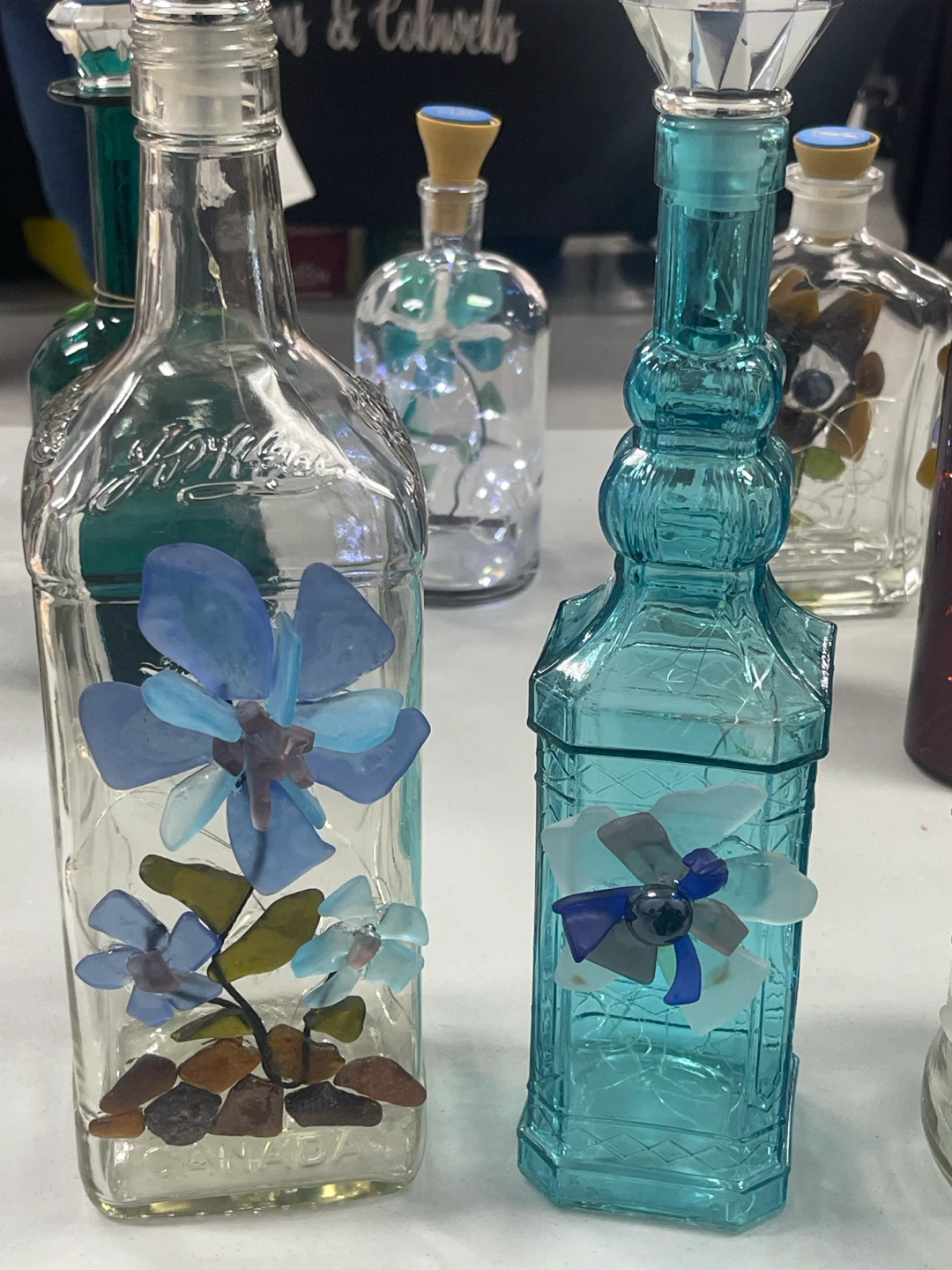 Solar Sea Glass Bottle - photo 2