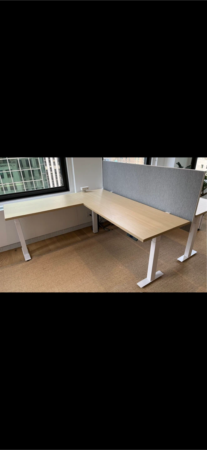 Knoll L shape sit to stand height adjustable desk