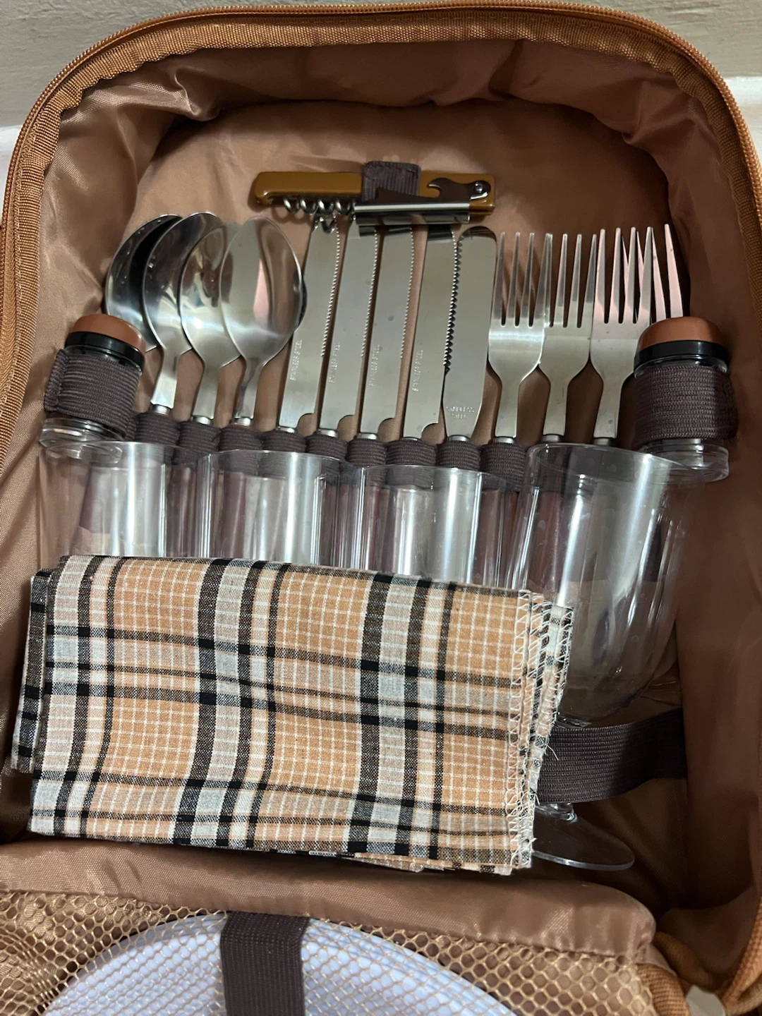 Brown Picnic Backpack Set - photo 3