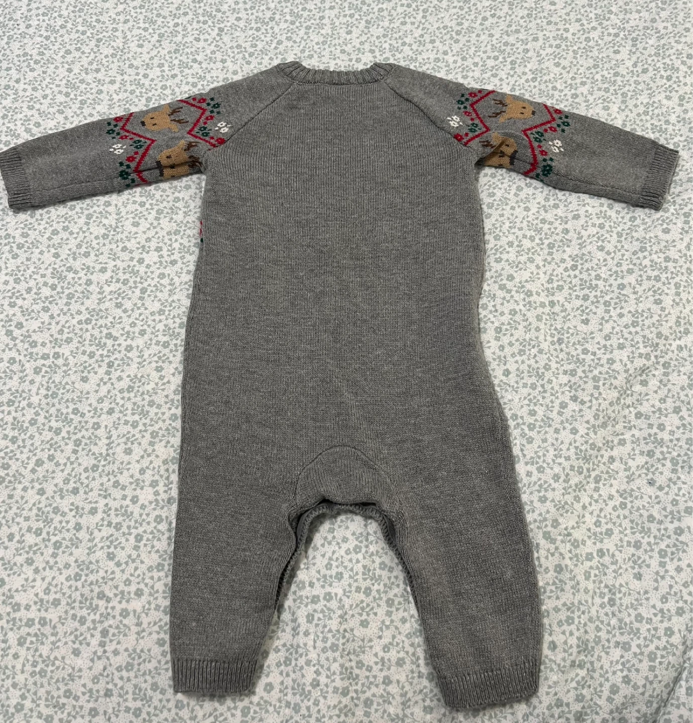Carter's Baby Reindeer Fair Isle Snowsuit 9m - photo 5