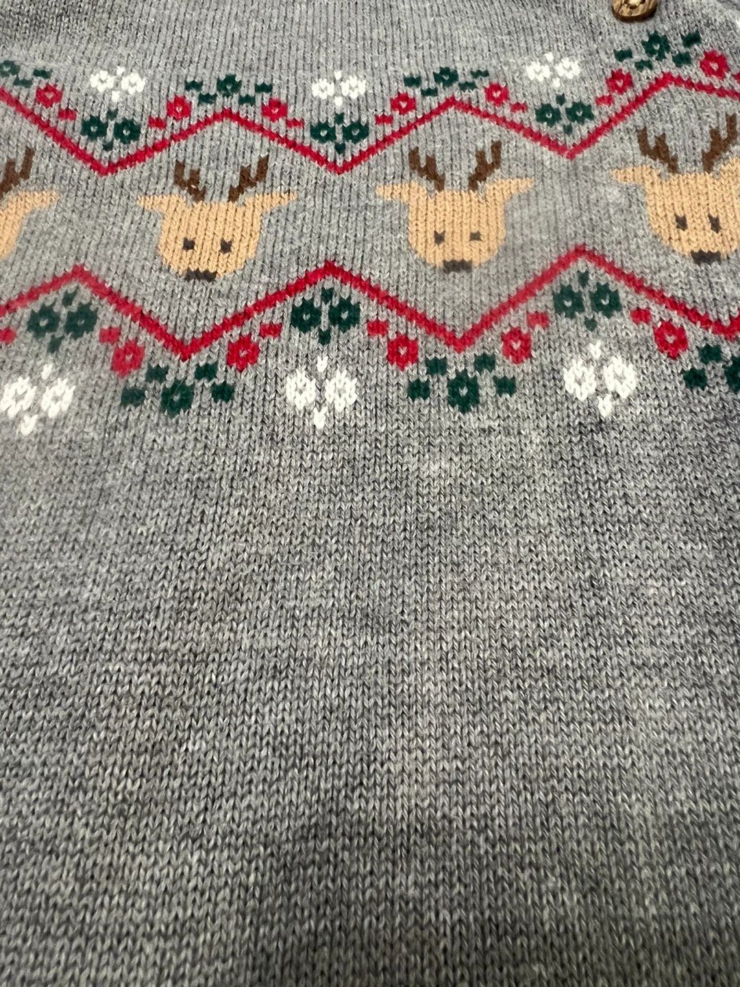 Carter's Baby Reindeer Fair Isle Snowsuit 9m - photo 2