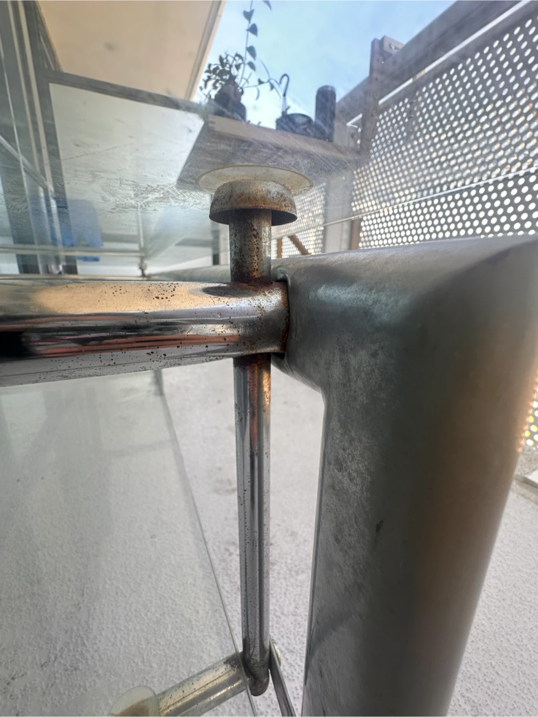 Glass Coffee Table with Metal Frame - photo 5