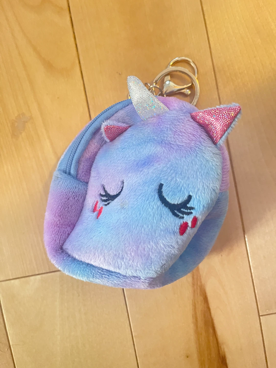 Plush Unicorn Coin Purse Keychain