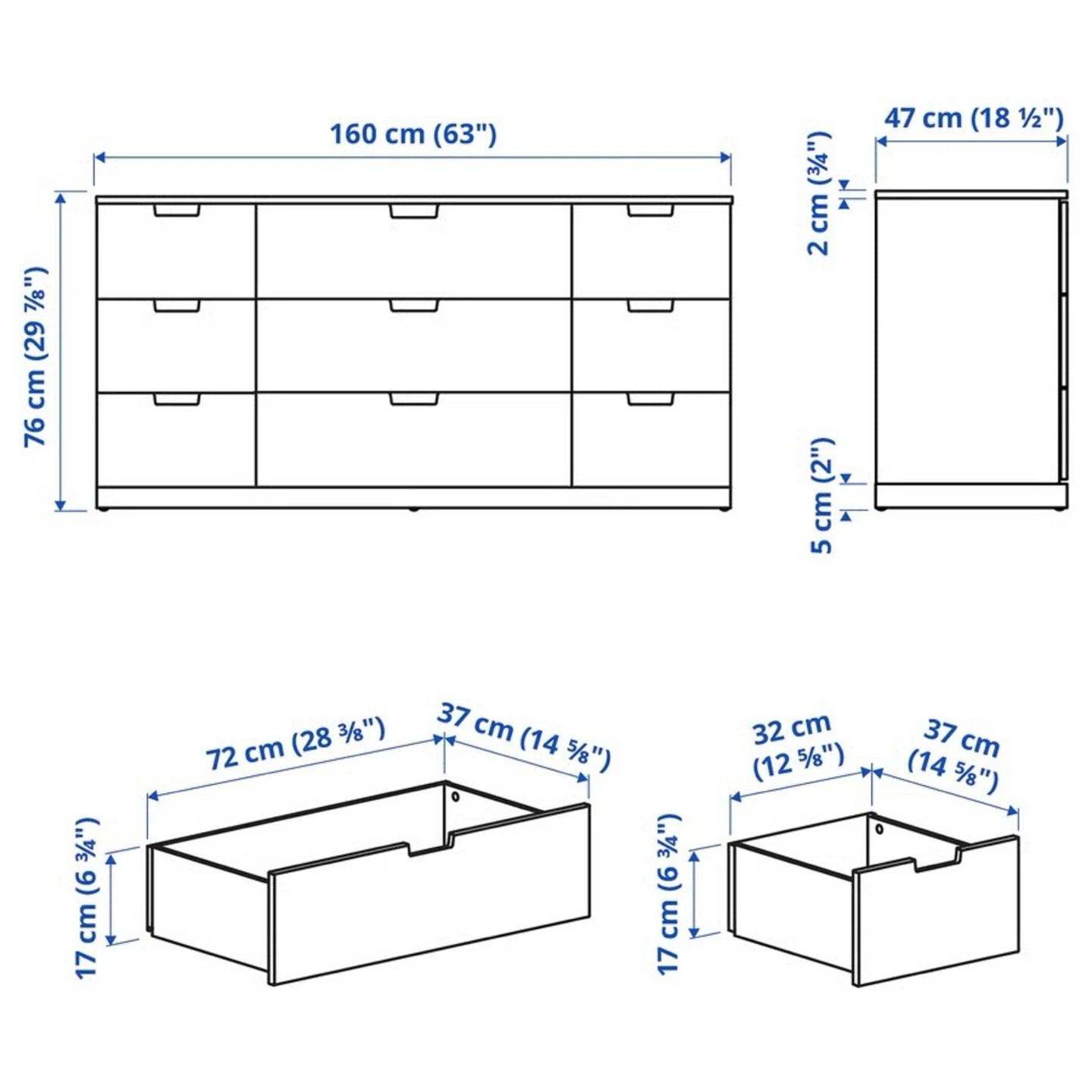 IKEA NORDLI dresser with 9 drawers - photo 5