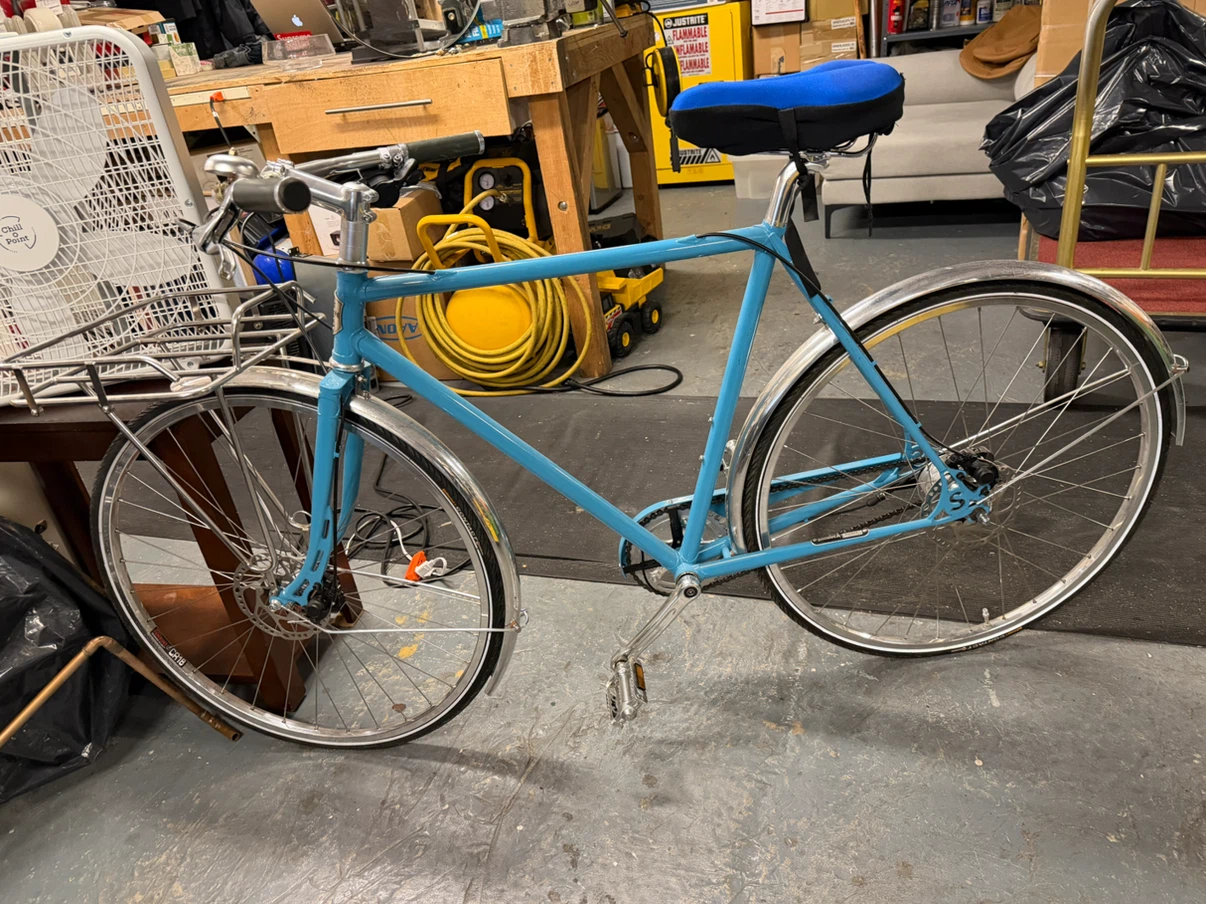 Shinola Detroit Blue Bicycle with Basket - photo 3
