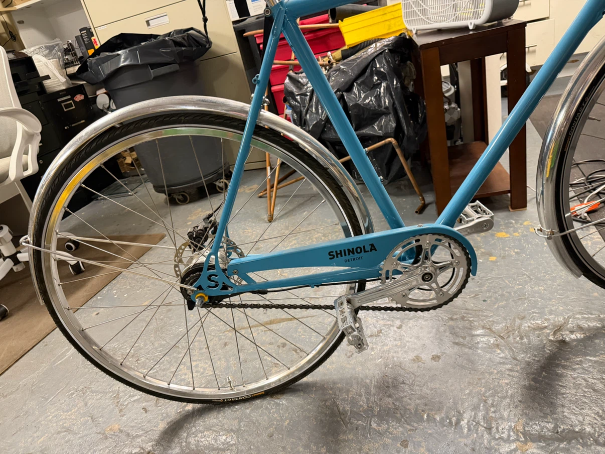 Shinola Detroit Blue Bicycle with Basket - photo 4