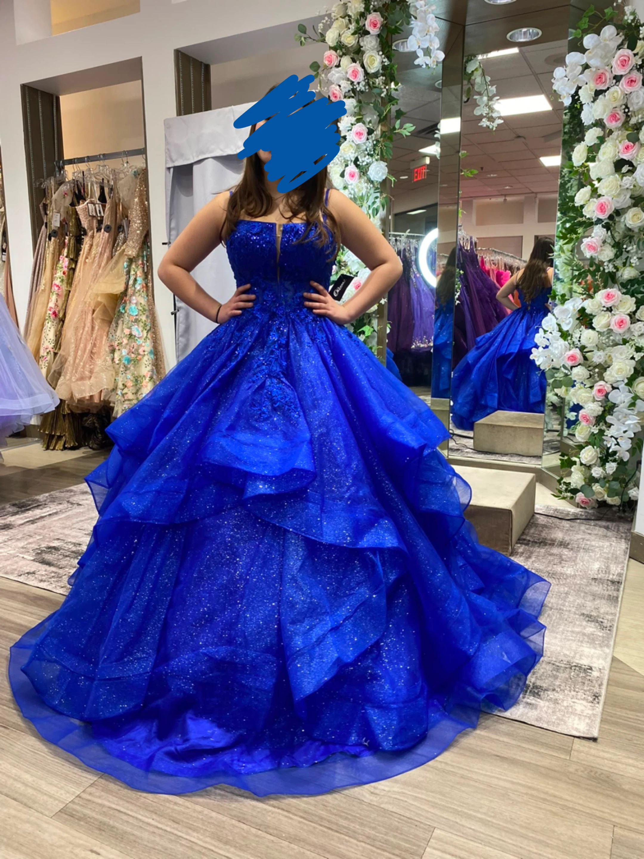 Sparkly Royal Blue Ball Gown - photo 3