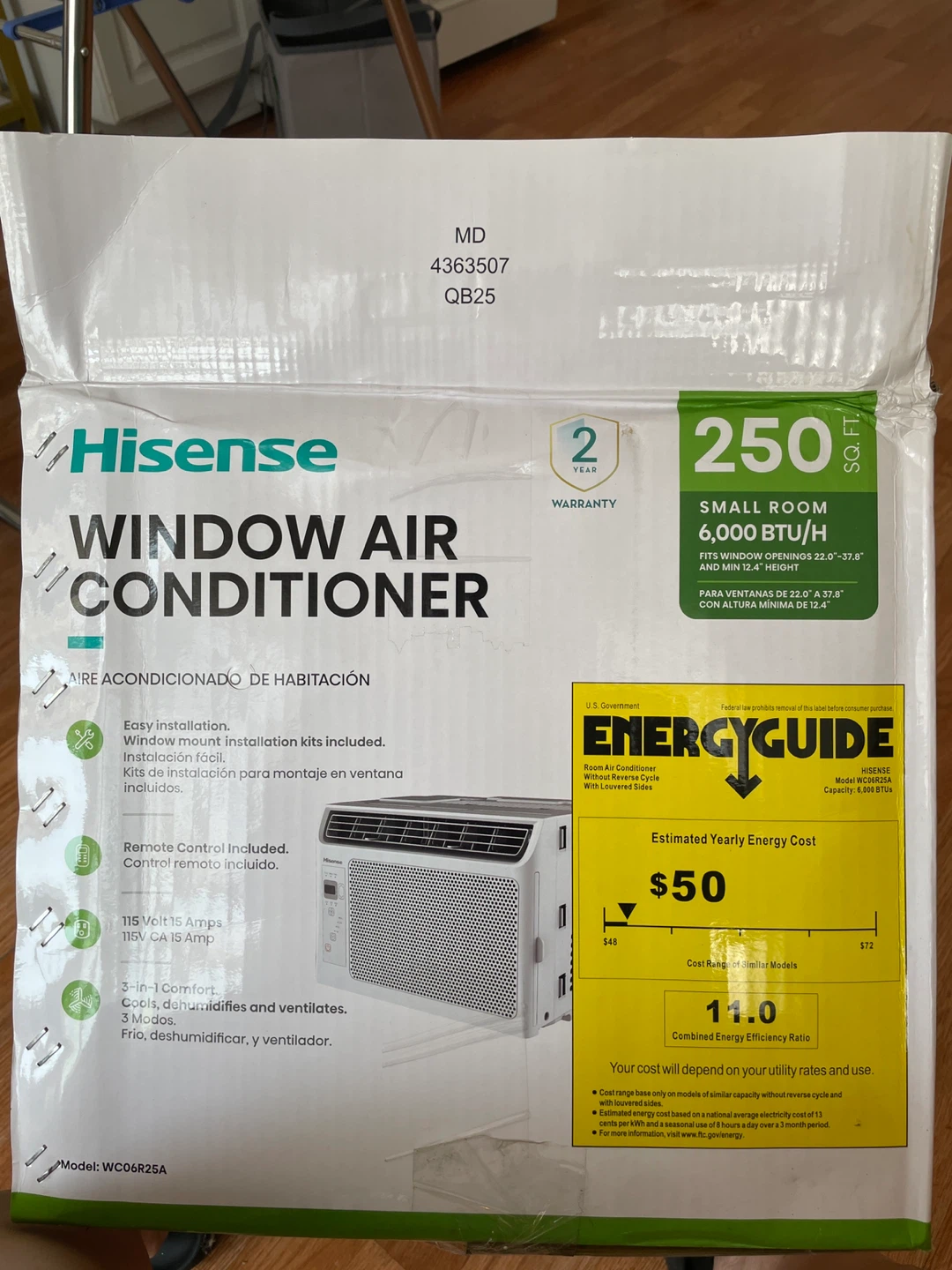 Hisense 250 Sq Ft Window Air Conditioner
