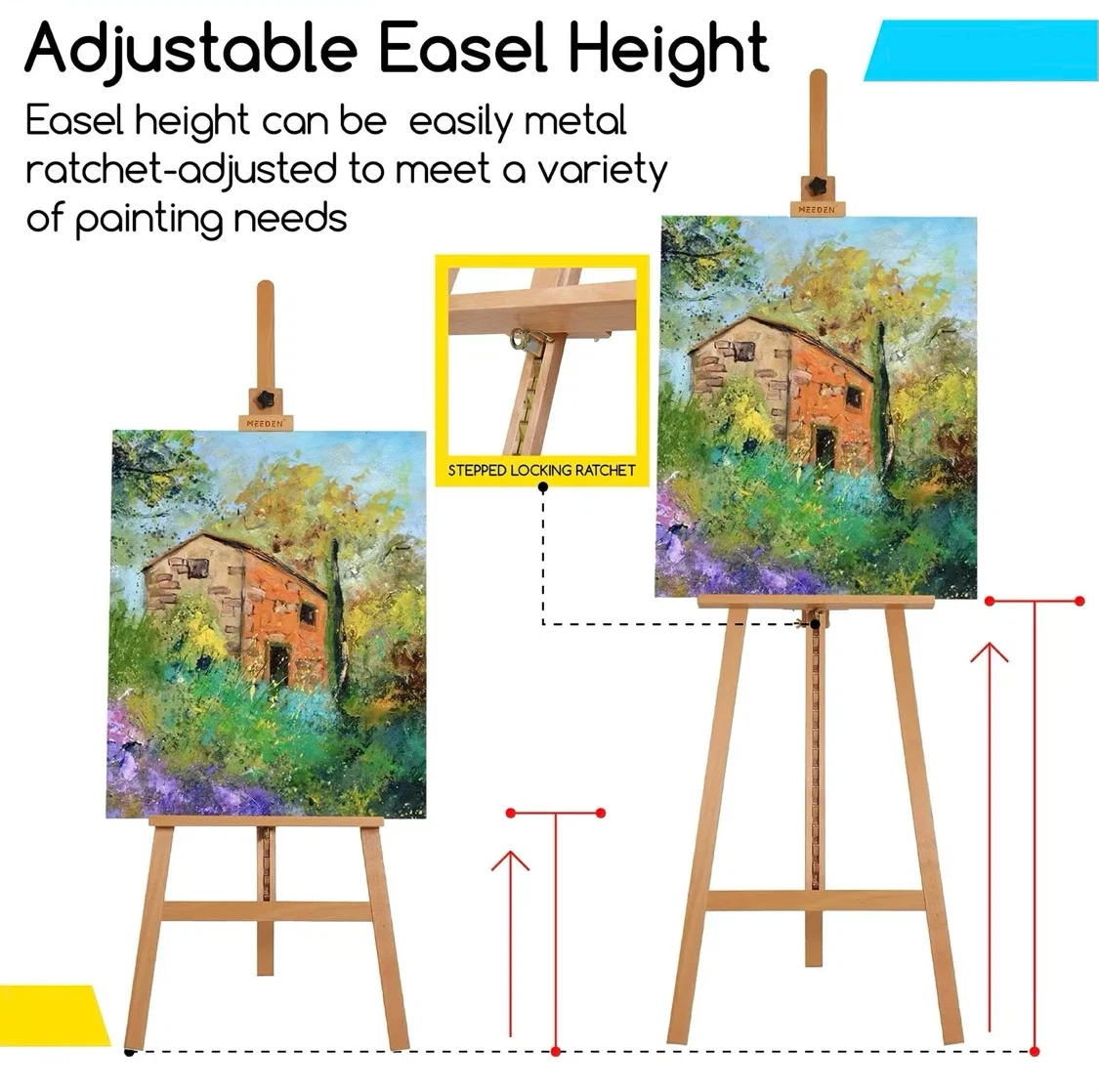 Basic Beech Wood A-Frame Painting Art Easel - photo 2