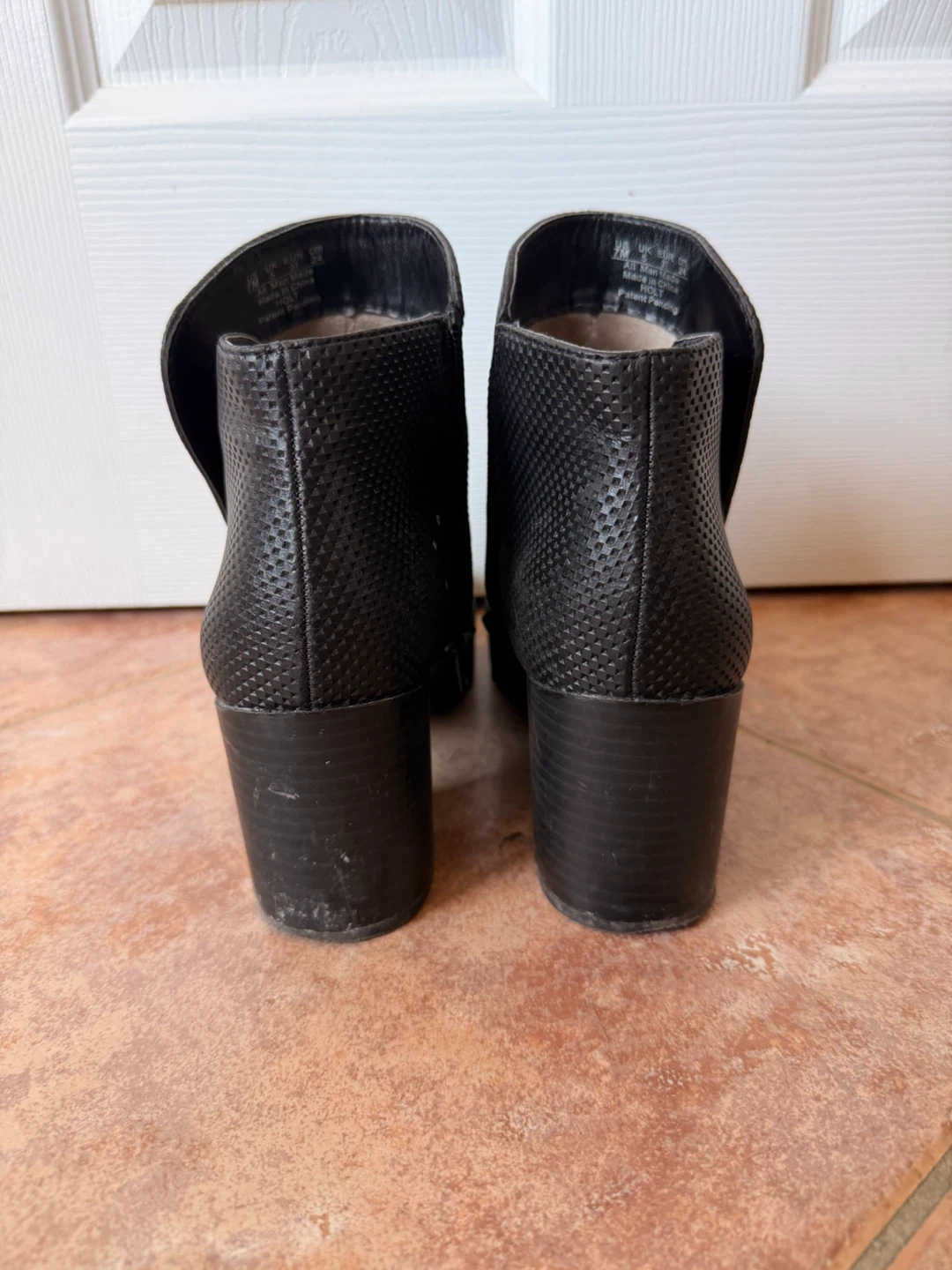 Naturalizer Black Perforated Ankle Boots - photo 3