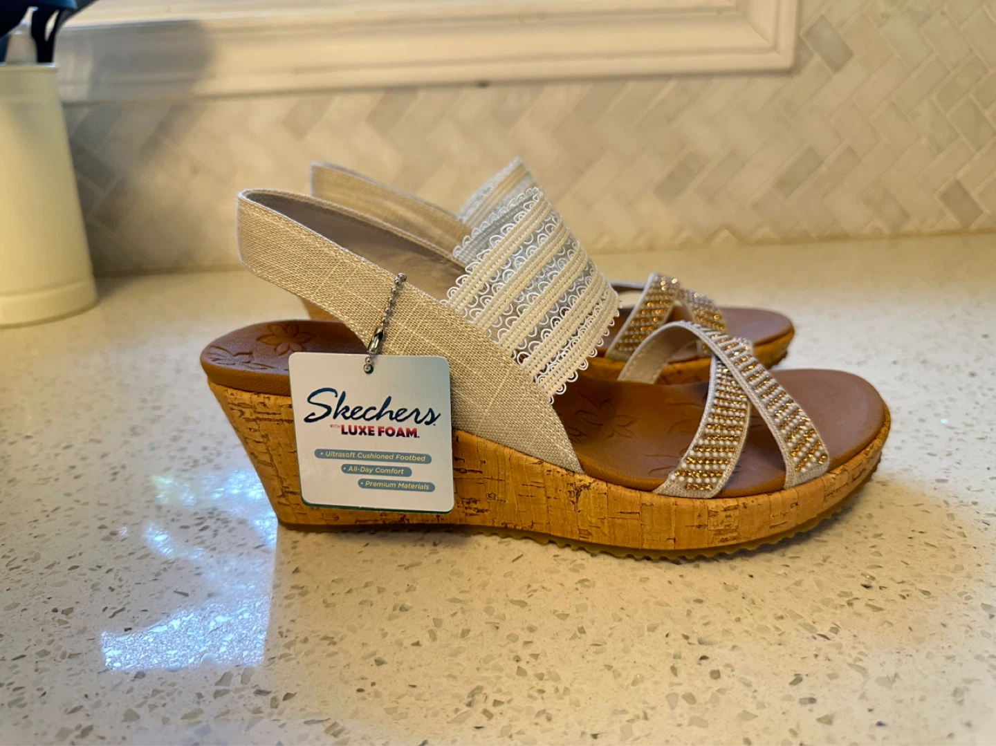 Skechers Luxe Foam Wedge Sandals - photo 5