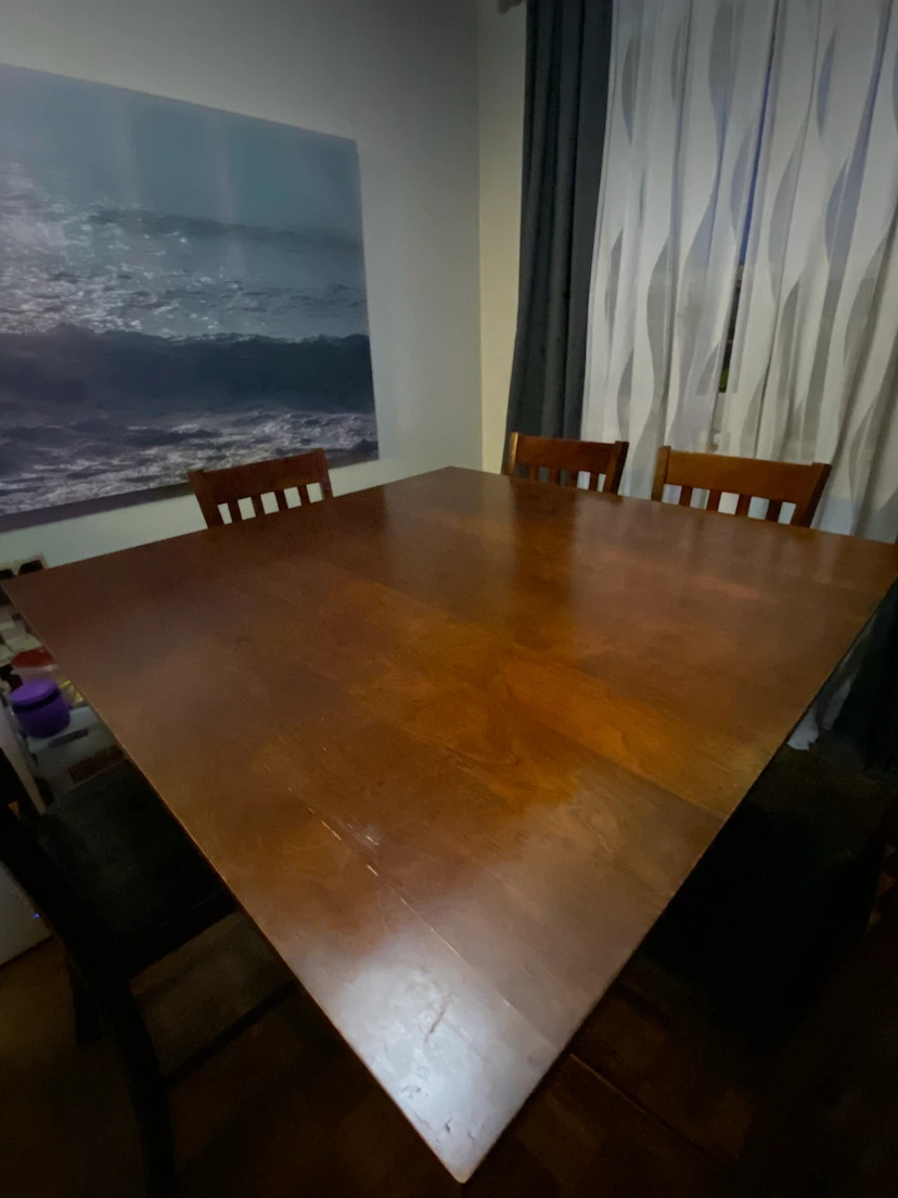 Wooden Dining Table and Chairs Set
