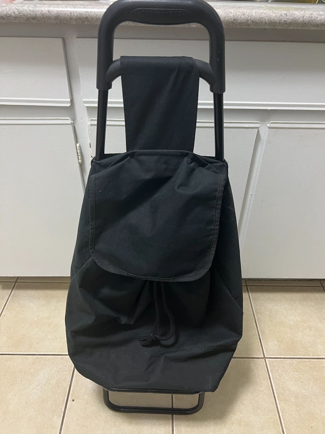 Black Rolling Shopping Cart