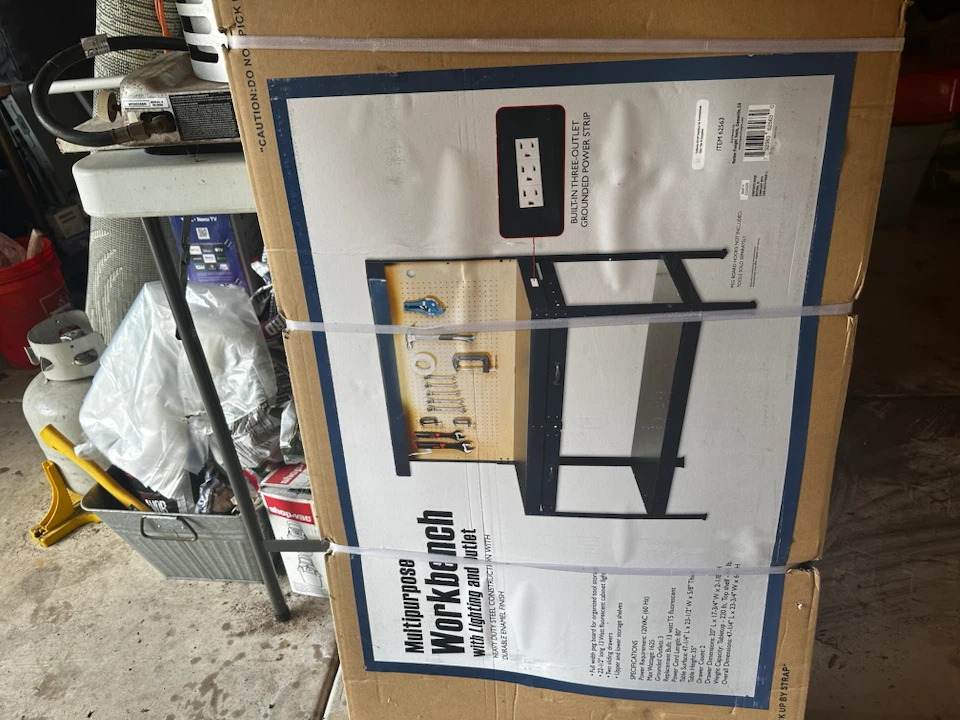 Multipurpose Workbench with Lighting and Outlet