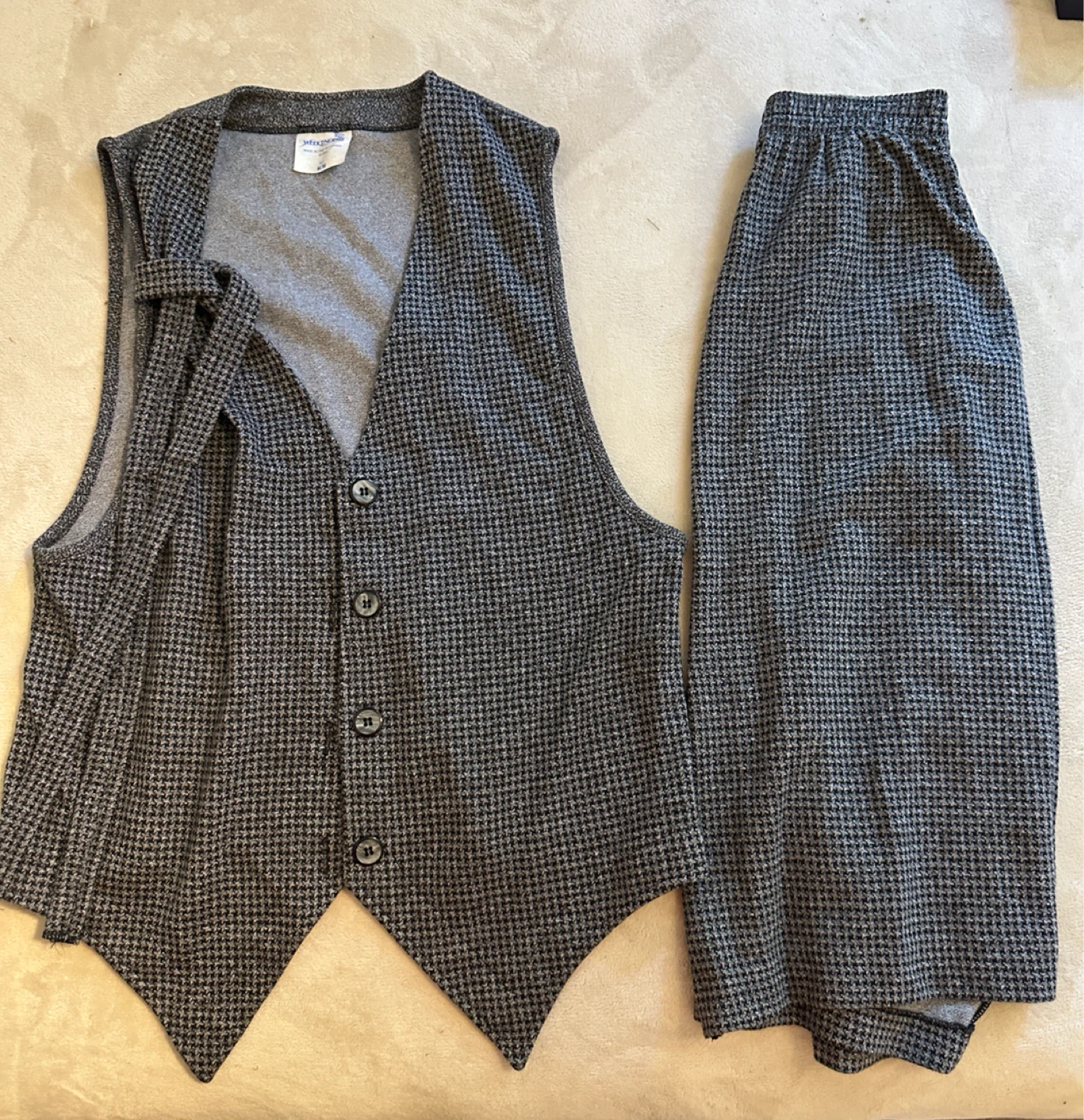 Houndstooth Vest and Pants Set