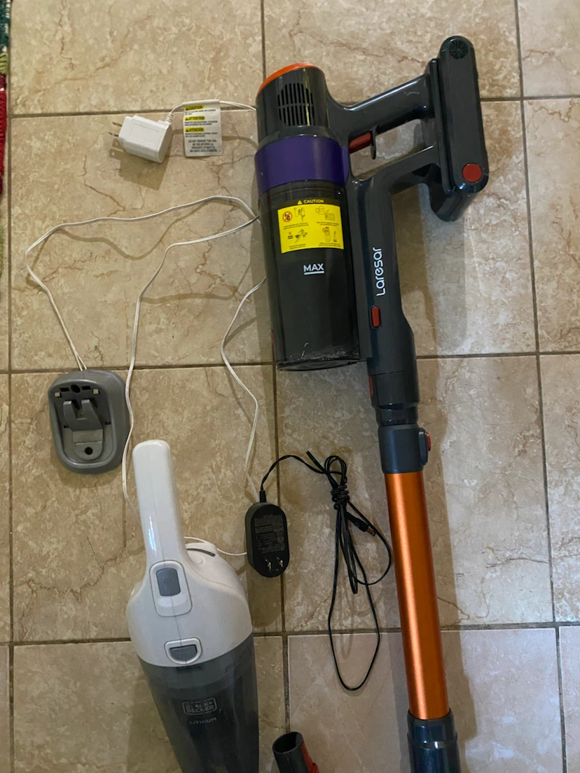 Black+Decker Lithium Hand Vacuum & Larosol Cordless Stick Vacuum