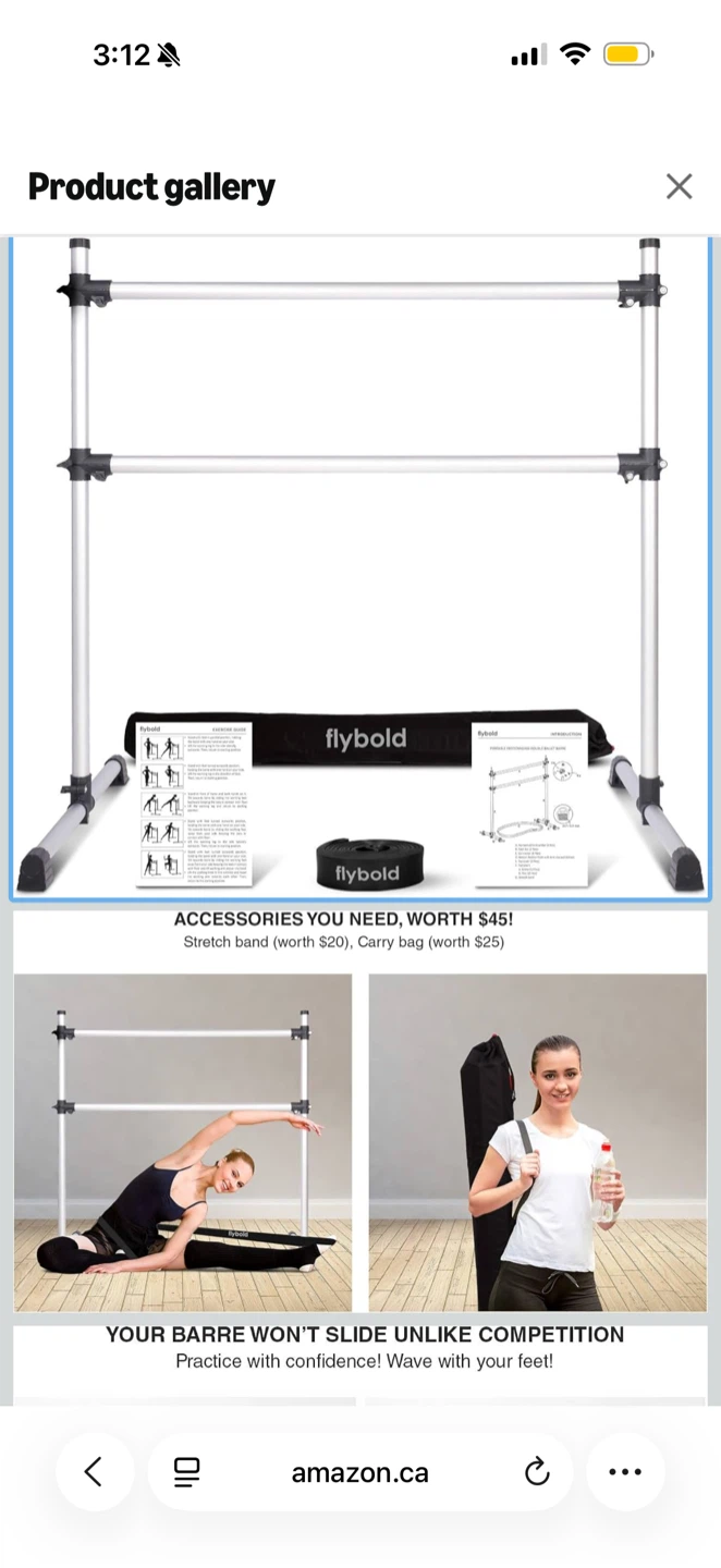 Portable Double Ballet Barre – Excellent Condition - photo 3