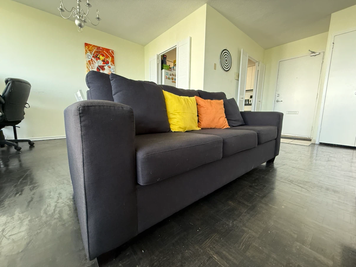 Dark Grey Sectional Sofa with Ottoman - photo 3