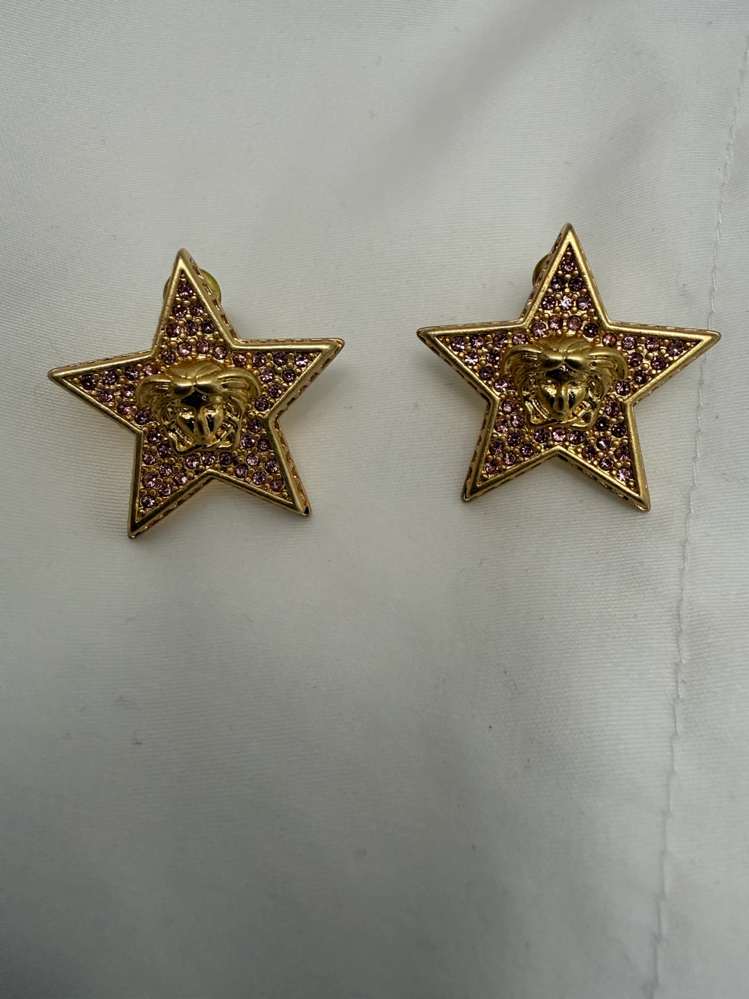 Luxury Earrings with Pink Crystals