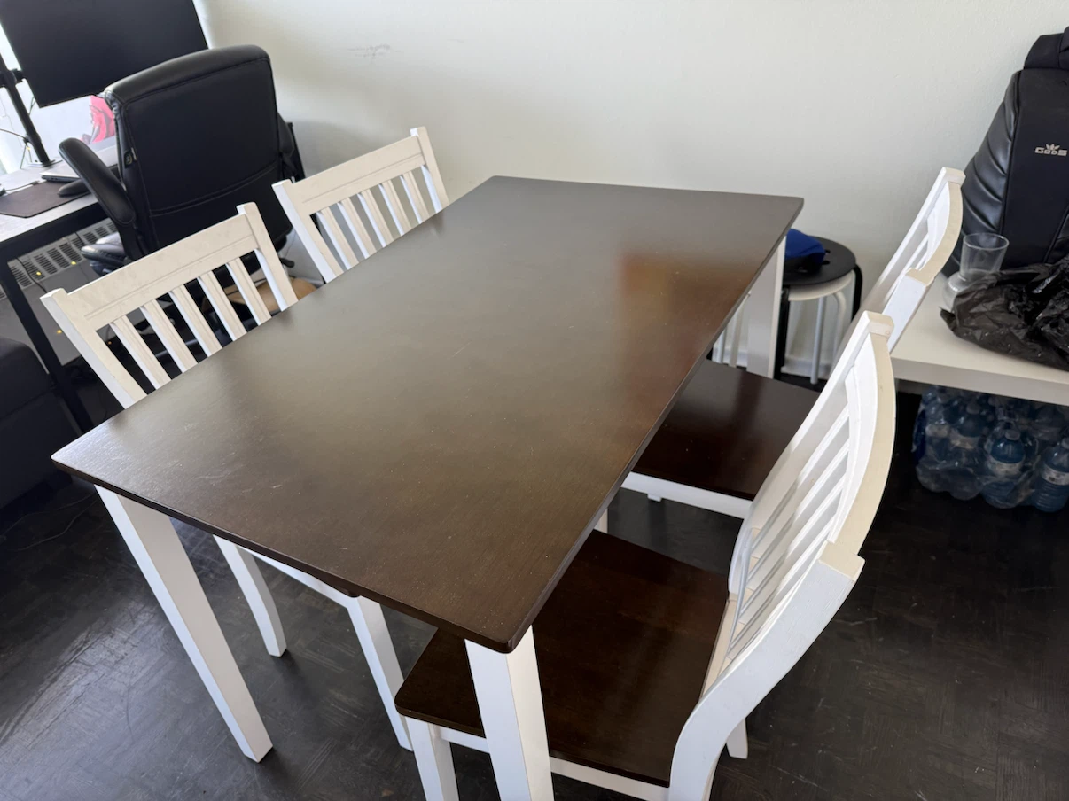 Dining Table and 4 Chairs Set - photo 2