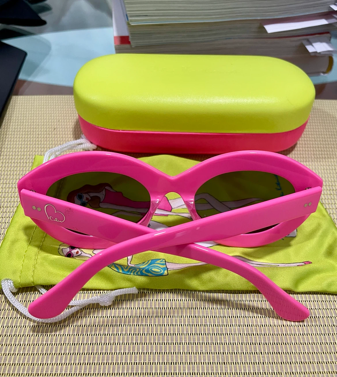 Pink Cat-Eye Sunglasses with Case - photo 3