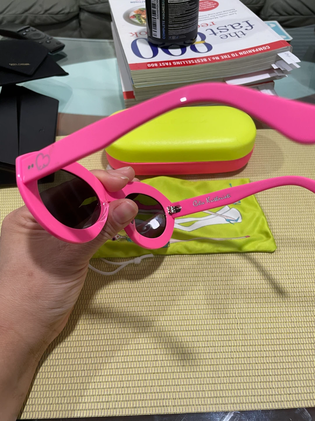Pink Cat-Eye Sunglasses with Case - photo 4