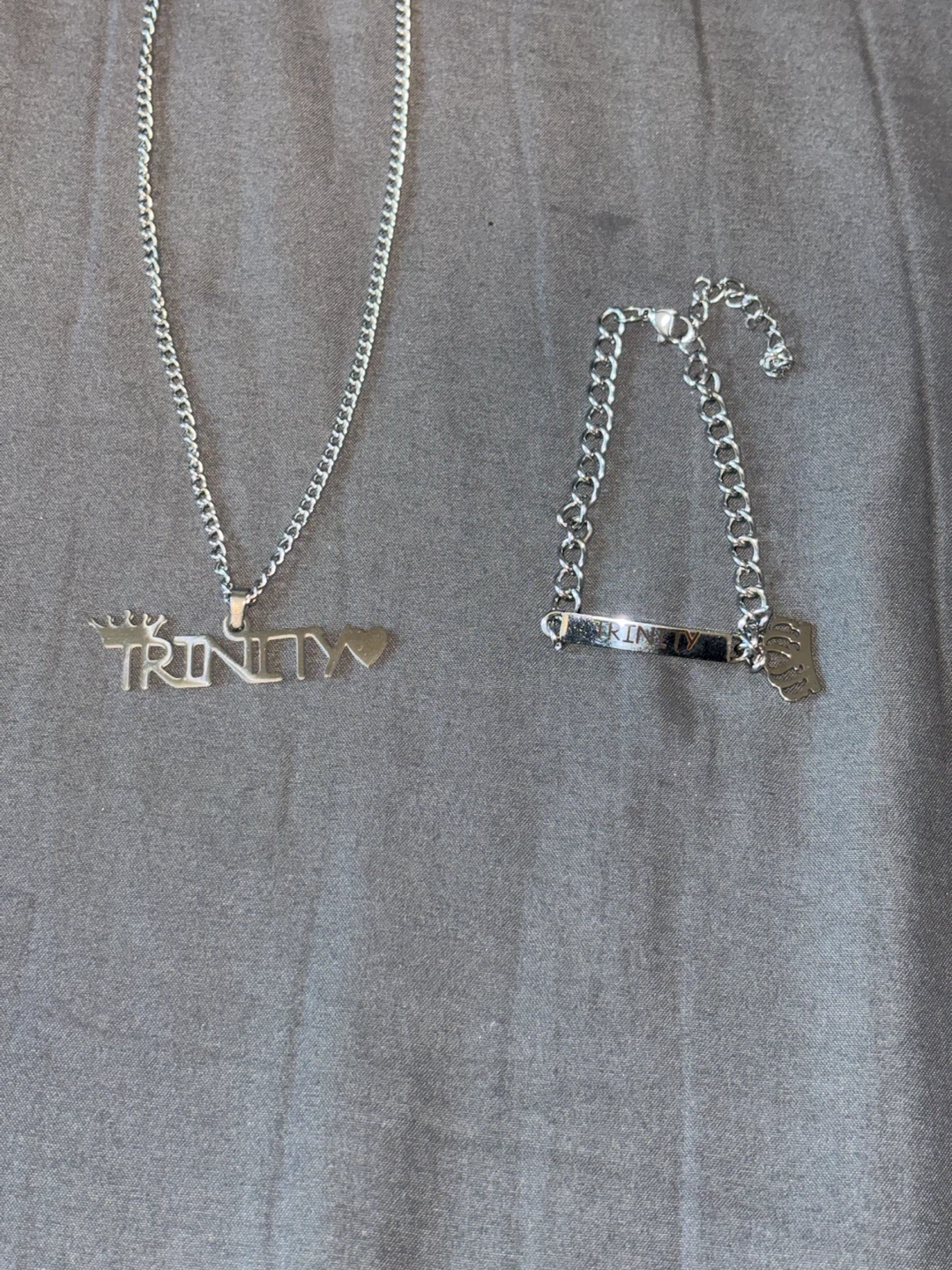 Trinity Name Necklace and Bracelet Set - photo 2