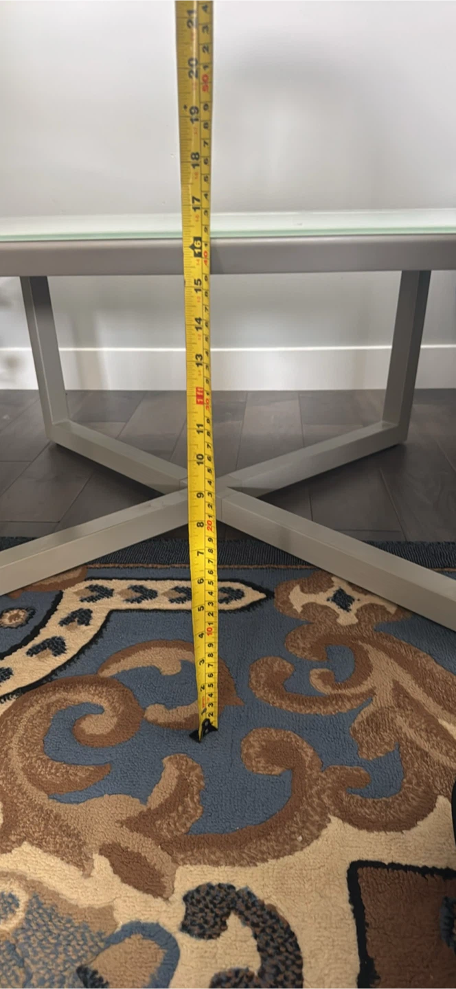 Glass Top Side Table