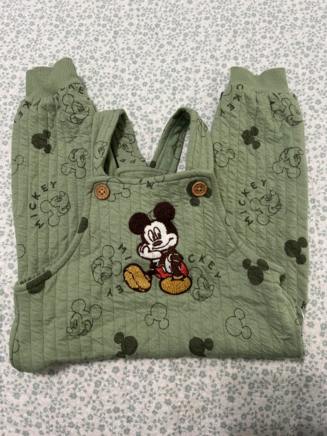 Disney Baby Mickey Mouse Quilted Overalls 6-9M - photo 3
