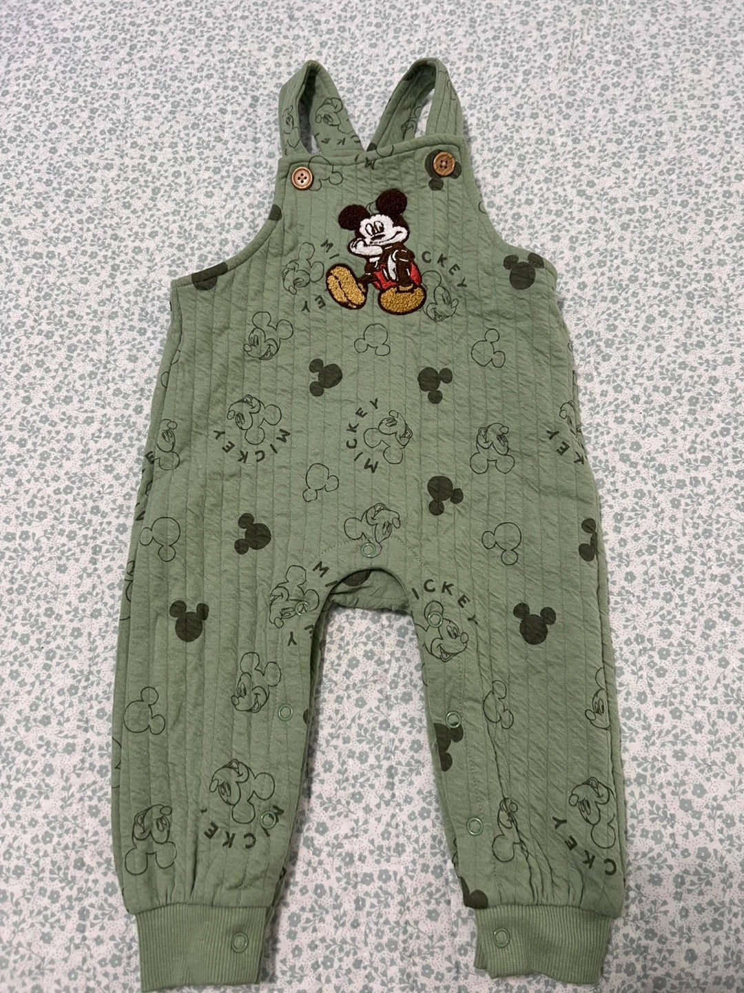 Disney Baby Mickey Mouse Quilted Overalls 6-9M