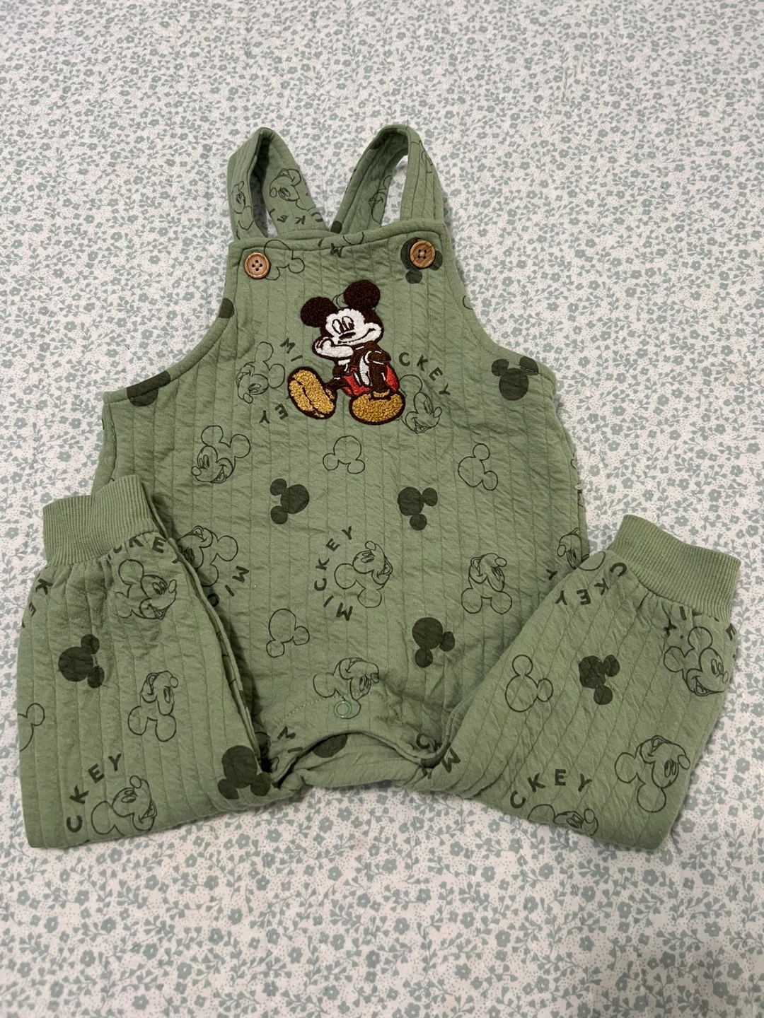 Disney Baby Mickey Mouse Quilted Overalls 6-9M - photo 2
