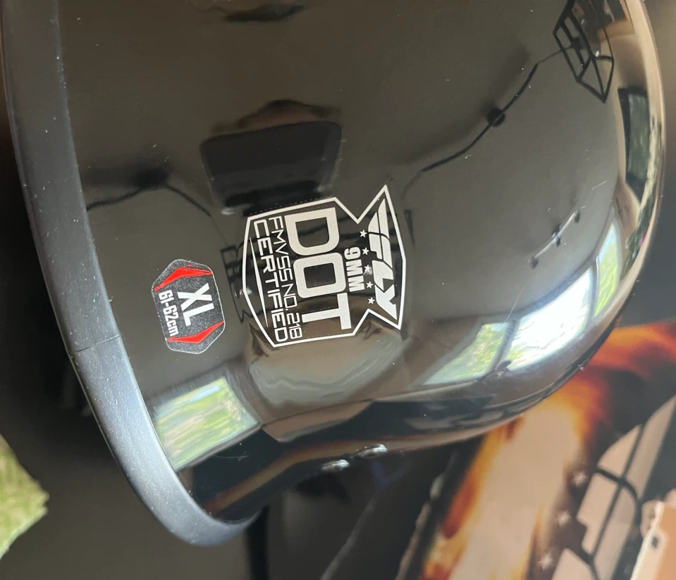 New Fly Racing 9MM Helmet - Gloss Black - Size XL - photo 2