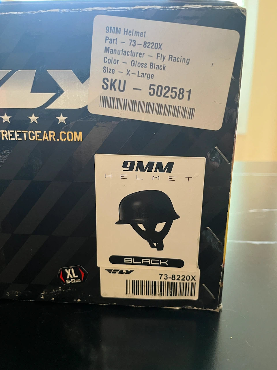 New Fly Racing 9MM Helmet - Gloss Black - Size XL - photo 4