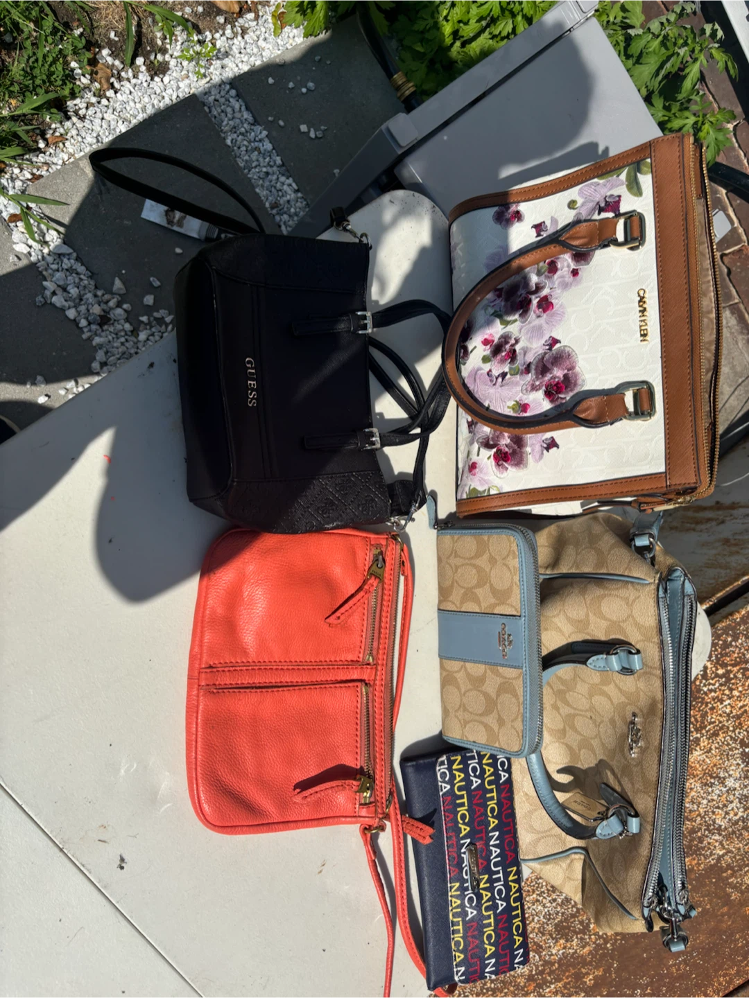 Guess, Calvin Klein, Fossil and Nautica Handbags Lot