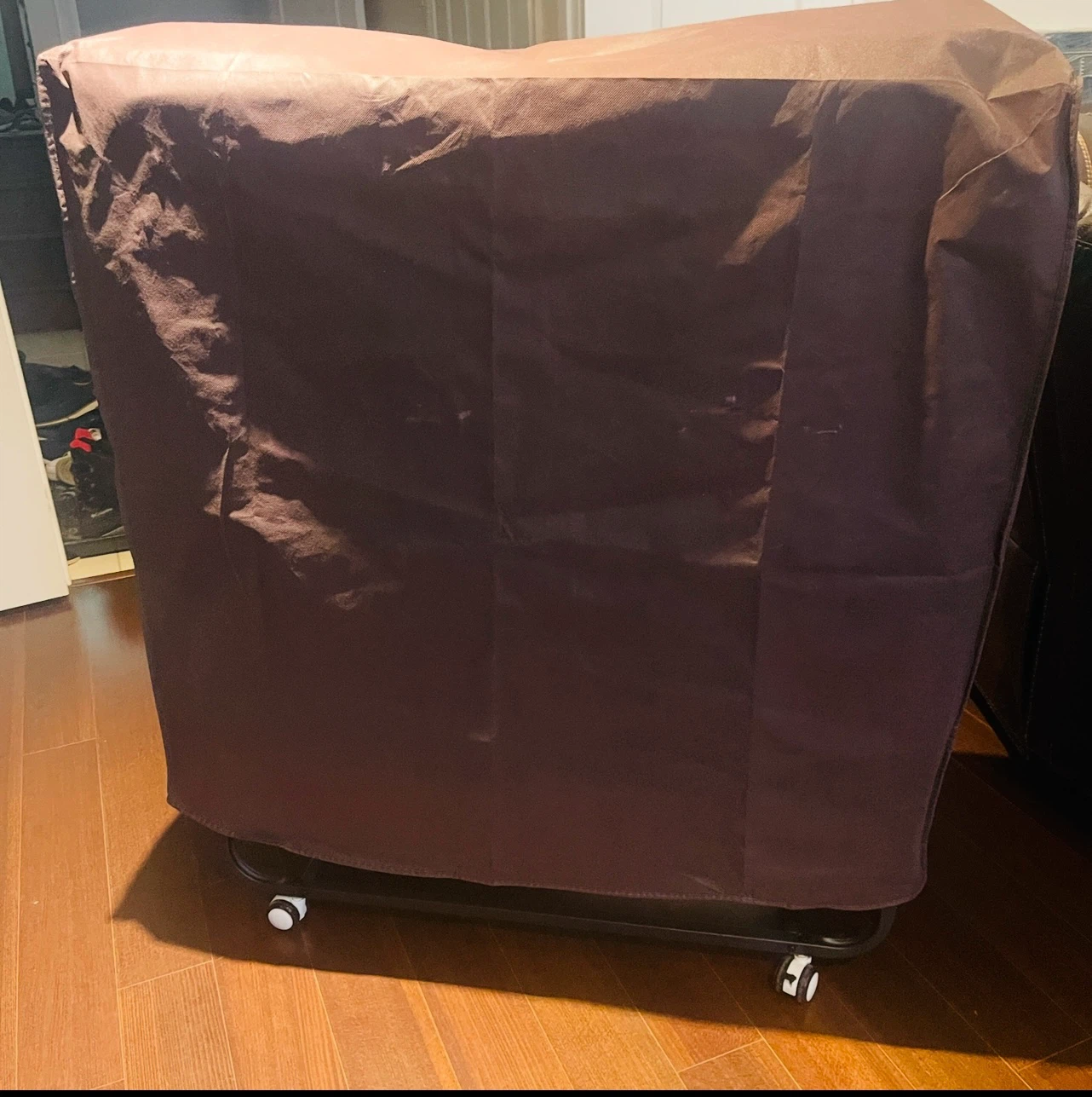 Portable Foldable Bed with Mattress with cover almost new - photo 2
