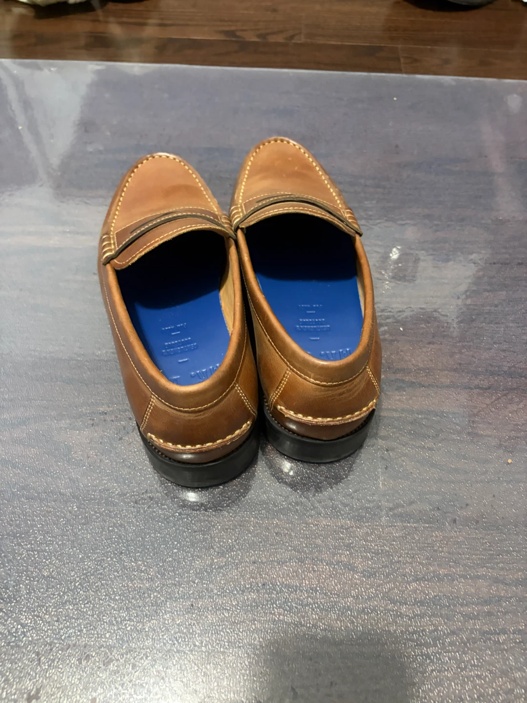 MR. B's Brown Leather Penny Loafers - Size 10 - photo 4