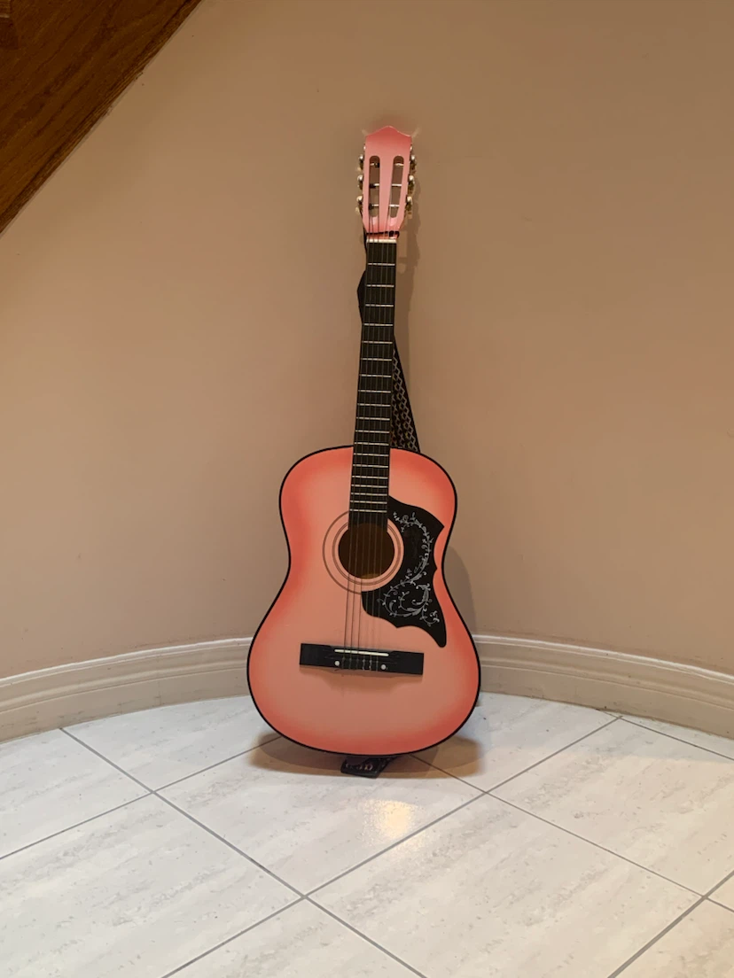 Pink Ombré Acoustic Guitar