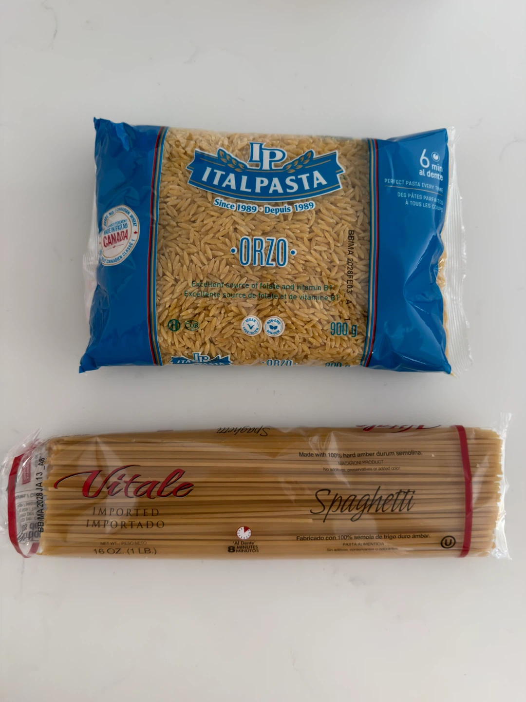 ItalPasta Orzo and Vitale Spaghetti Pasta Bundle