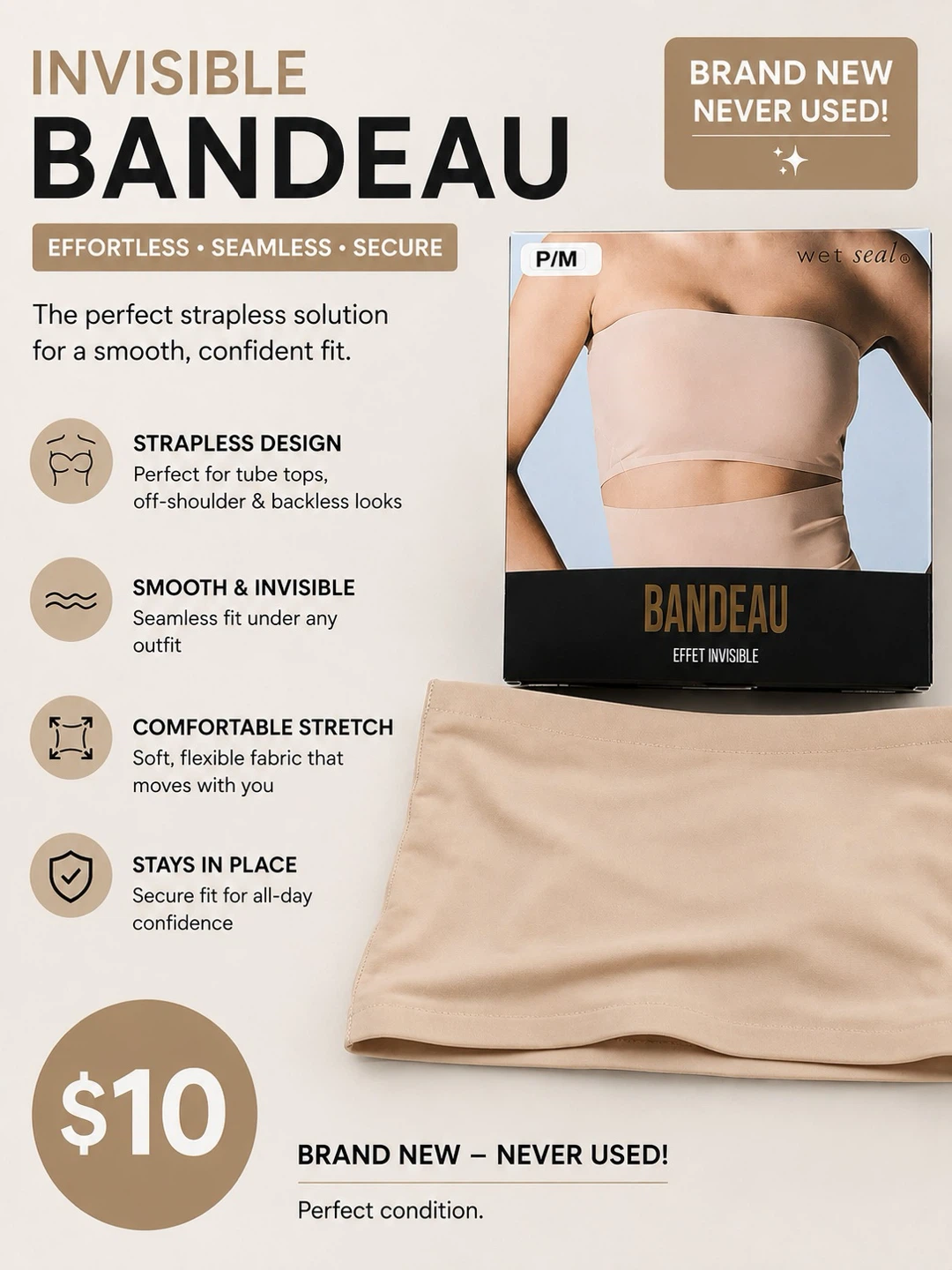 Wet Seal Bandeau Bra P/M