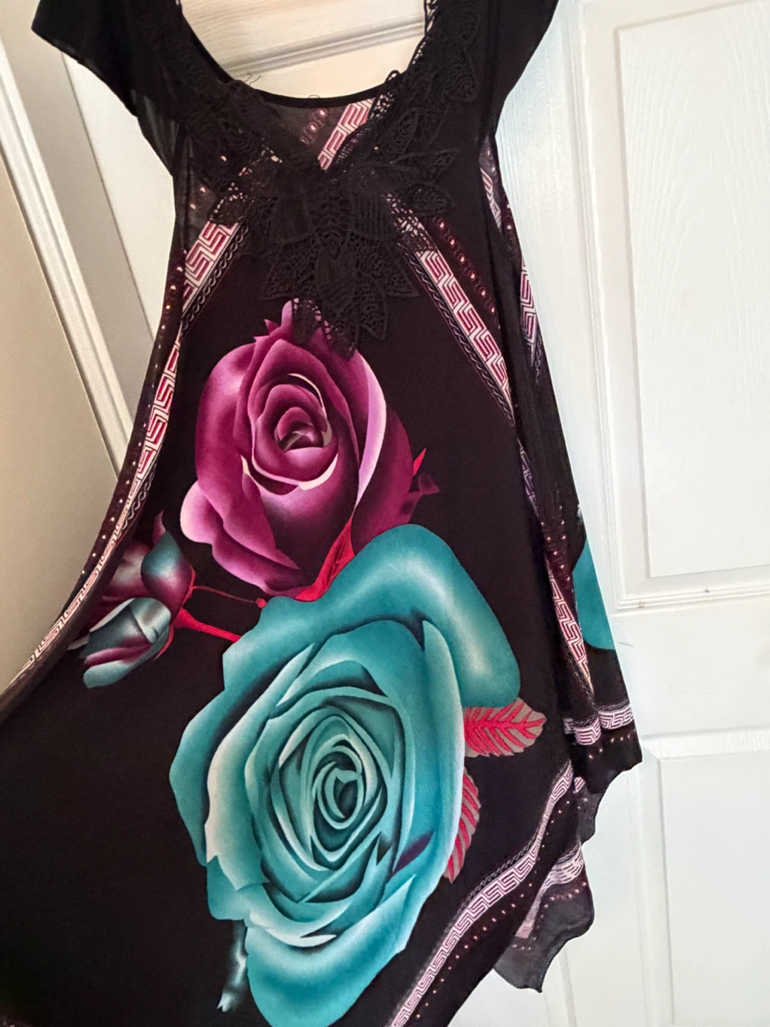 Women's XL Dress with Rose Print - photo 2