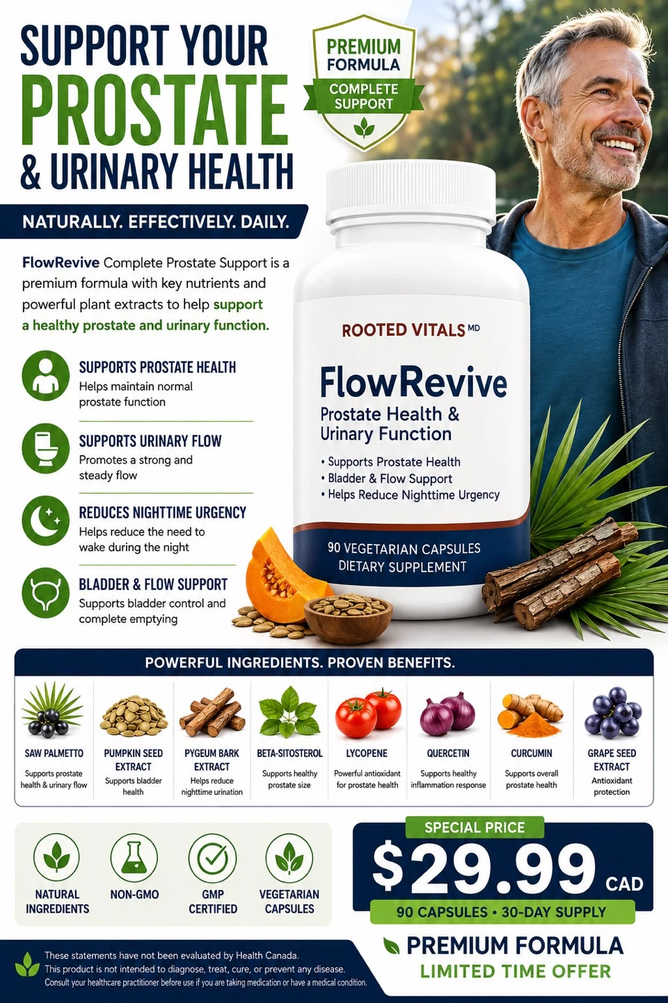 Prostate Health & Urinary Function - 90 Vegetarian Capsules