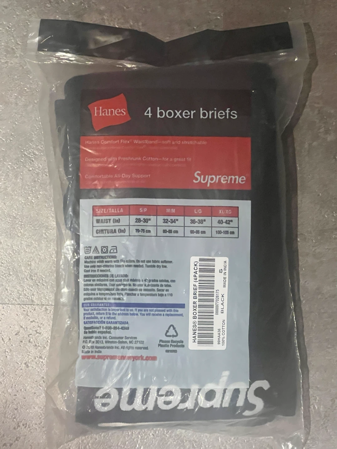 Supreme x Hanes 4 Boxer Briefs - Small - photo 2