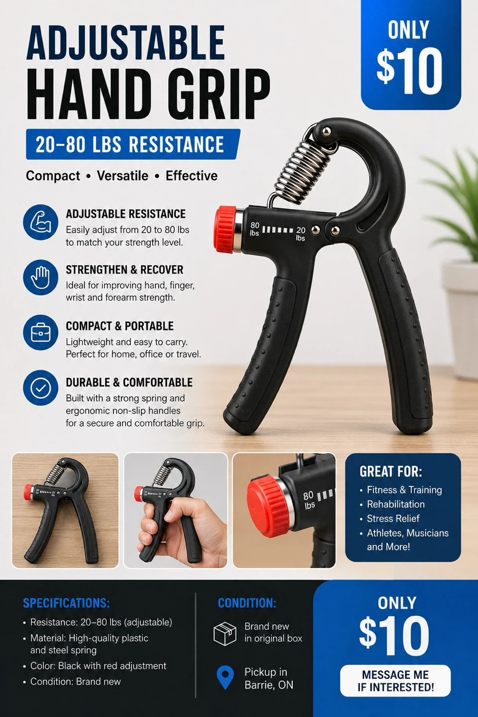 iTru Adjustable Hand Grip