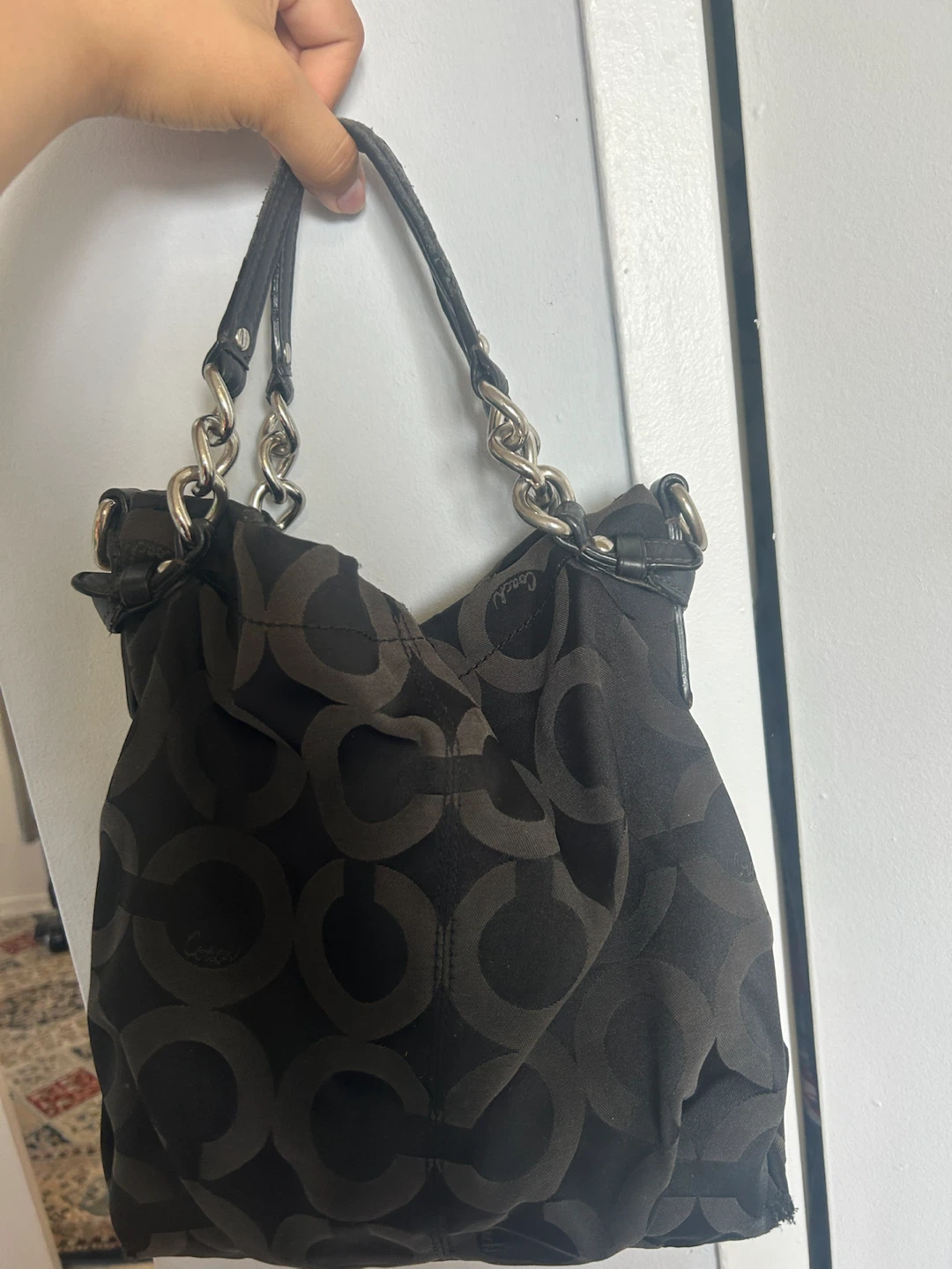 Coach Signature Pattern Shoulder Bag