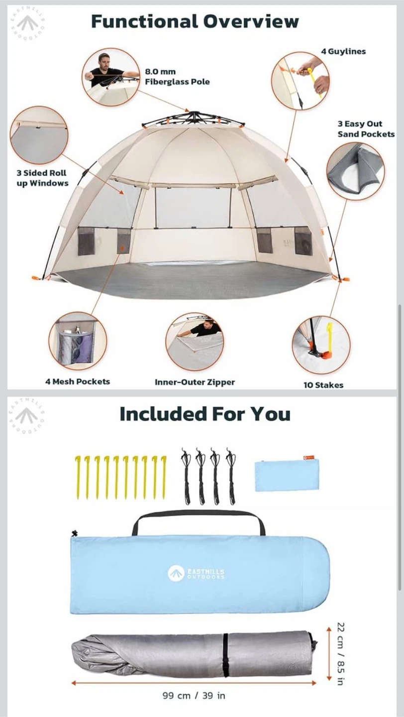 Easihills Outdoors Beach Tent Sun Shelter - photo 4