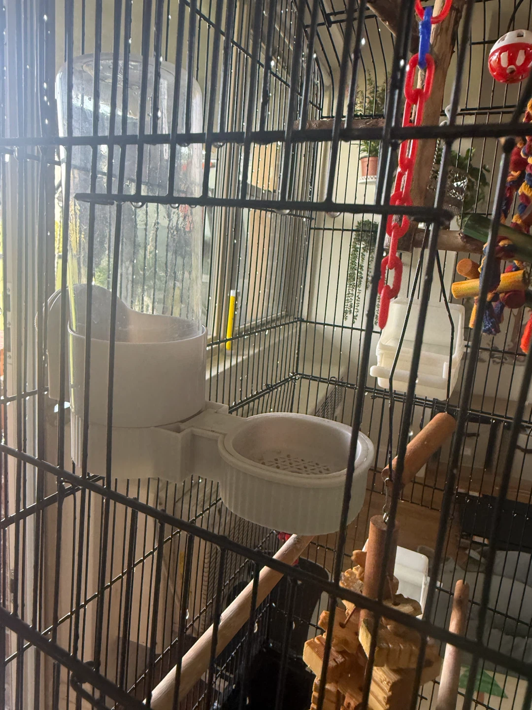 Large Multi-Level Bird Cage with Rolling Stand + Accessories - photo 4