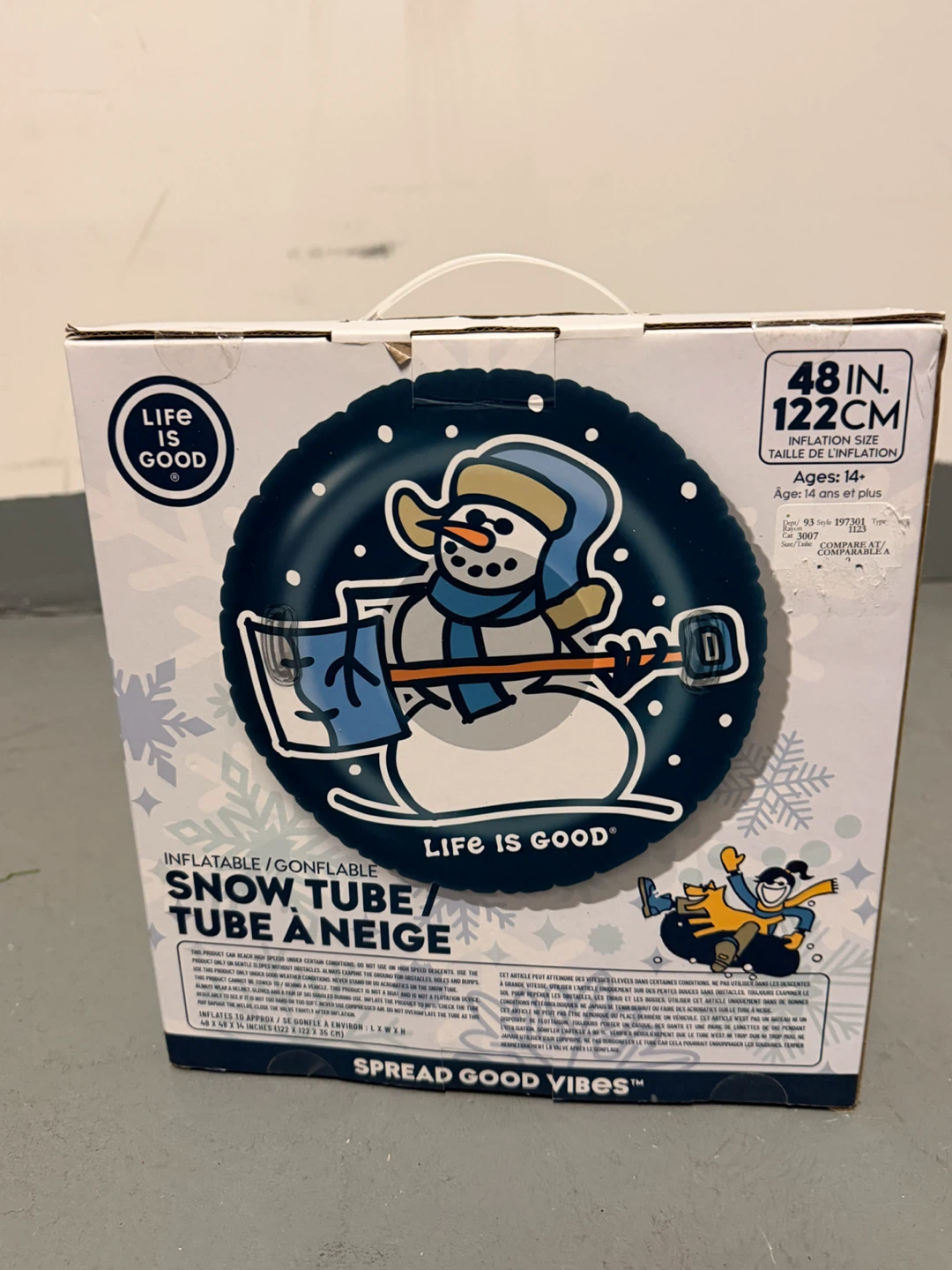 Life Is Good Inflatable Snow Tube - 48" / 122cm
